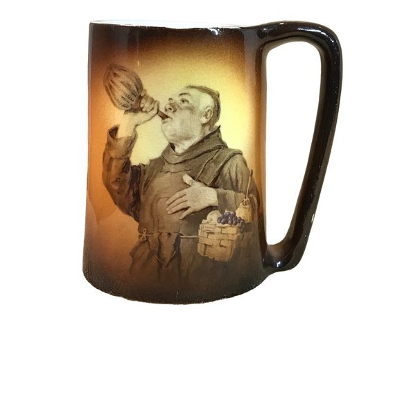 Warwick IOGA 1893-1911 Pottery Monk Cardinal Priest Captain Beer Rare Mug Collec - Picture 1 of 9